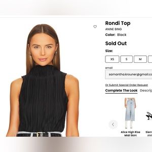 Anine Bing plisse set (rondi top and Billie pants) NWT